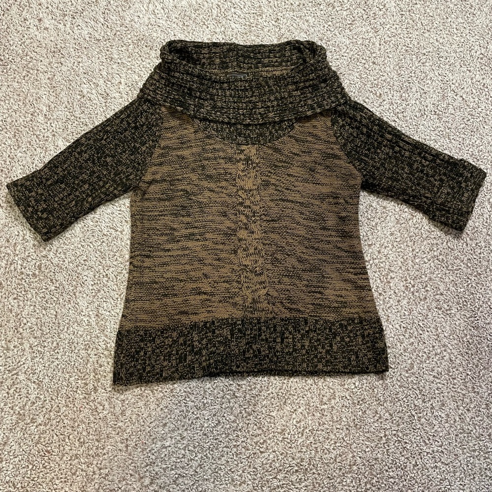 Creazioni Effeci Womens 1/2 Sleeve Sweater Size XL In Brown And Black
